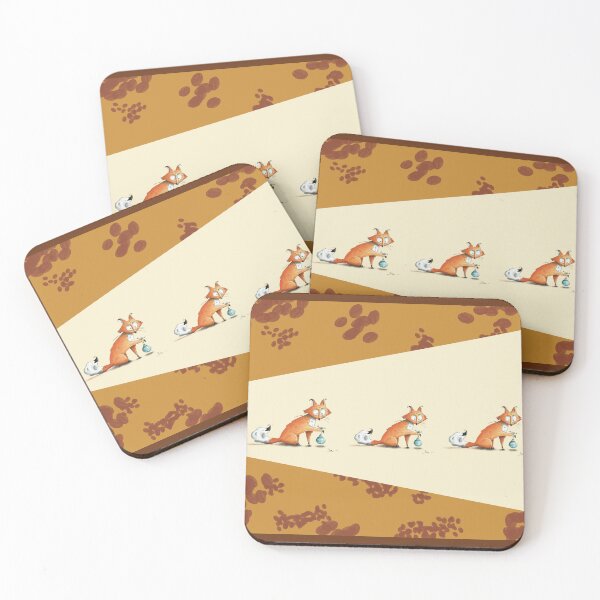 Item preview, Rose d'Abeille's grandiose coffee thermo mugs and coasters collection with a lot of heart designed and sold by RAbeille.