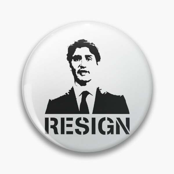 Item preview, RESIGN Justin Trudeau Must Go Black Stencil Street Art Style designed and sold by FreedomAppared.
