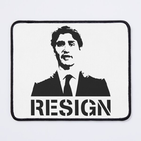 Item preview, RESIGN Justin Trudeau Must Go Black Stencil Street Art Style designed and sold by FreedomAppared.