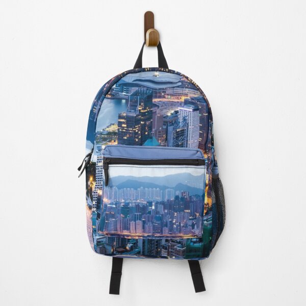 Item preview, Hong Kong Skyline buildings night lights pretty photography city travel hk designed and sold by emcazalet.