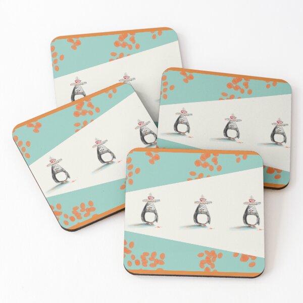Item preview, Rose d'Abeille's grandiose coffee thermo mugs and coasters collection with a lot of heart designed and sold by RAbeille.