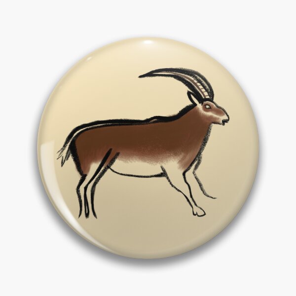 Item preview, Stone Age ibex cave painting with red ocher from Niaux designed and sold by archbestos.