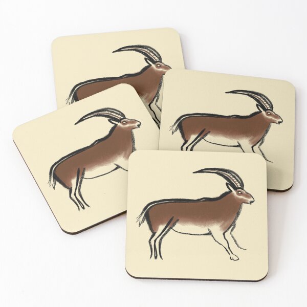 Item preview, Stone Age ibex cave painting with red ocher from Niaux designed and sold by archbestos.