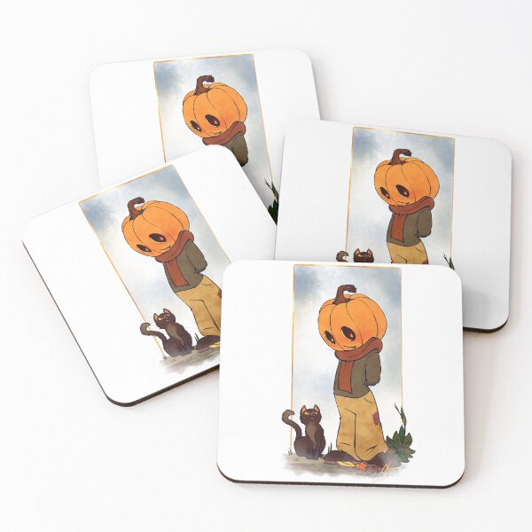 Item preview, Fall Festive - Pumpkin Kid and Little Michael the Cat designed and sold by Elyse Illustrations.
