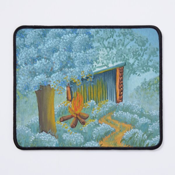 Item preview, The oak hut no. 7 - Secret garden - Gouache painting designed and sold by WanderingGraha.