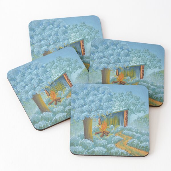 Item preview, The oak hut no. 7 - Secret garden - Gouache painting designed and sold by WanderingGraha.