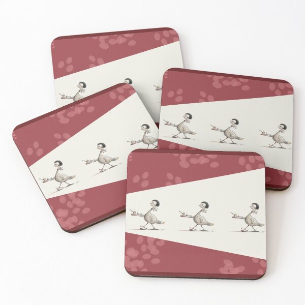 Item preview, Rose d'Abeille's grandiose coffee thermo mugs and coasters collection with a lot of heart designed and sold by RAbeille.
