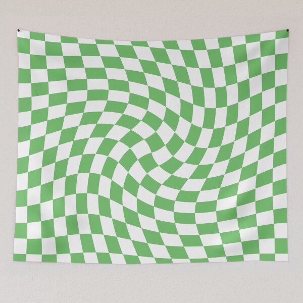 Item preview, Twisted Checkerboard - Green and White designed and sold by Ayoub14.