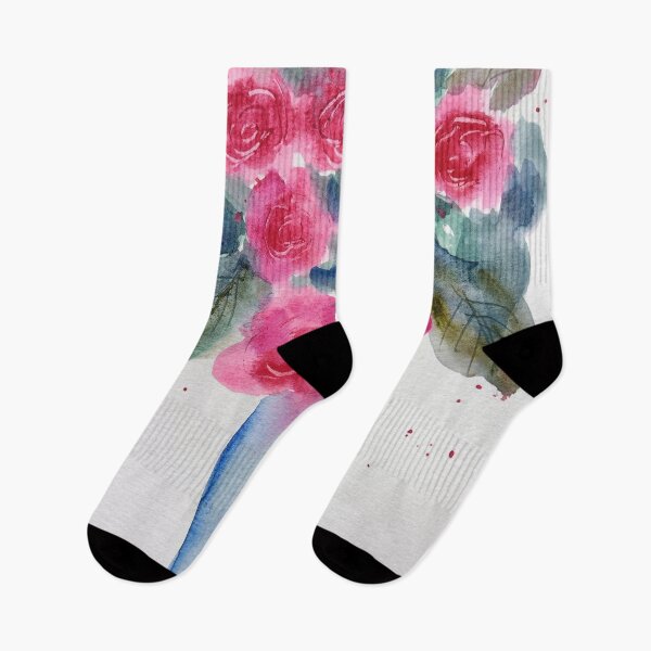Aperçu de l'œuvre Vase avec des fleurs roses créée et vendue par Infusedwithcolour.
