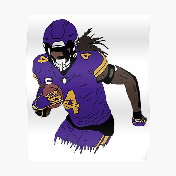 Dalvin Cook Football Paper Poster Vikings T-Shirt - Listentee