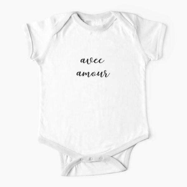 Avec Amour Short Sleeve Baby One-Piece