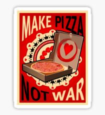 Mach Pizza nicht zum Krieg Sticker