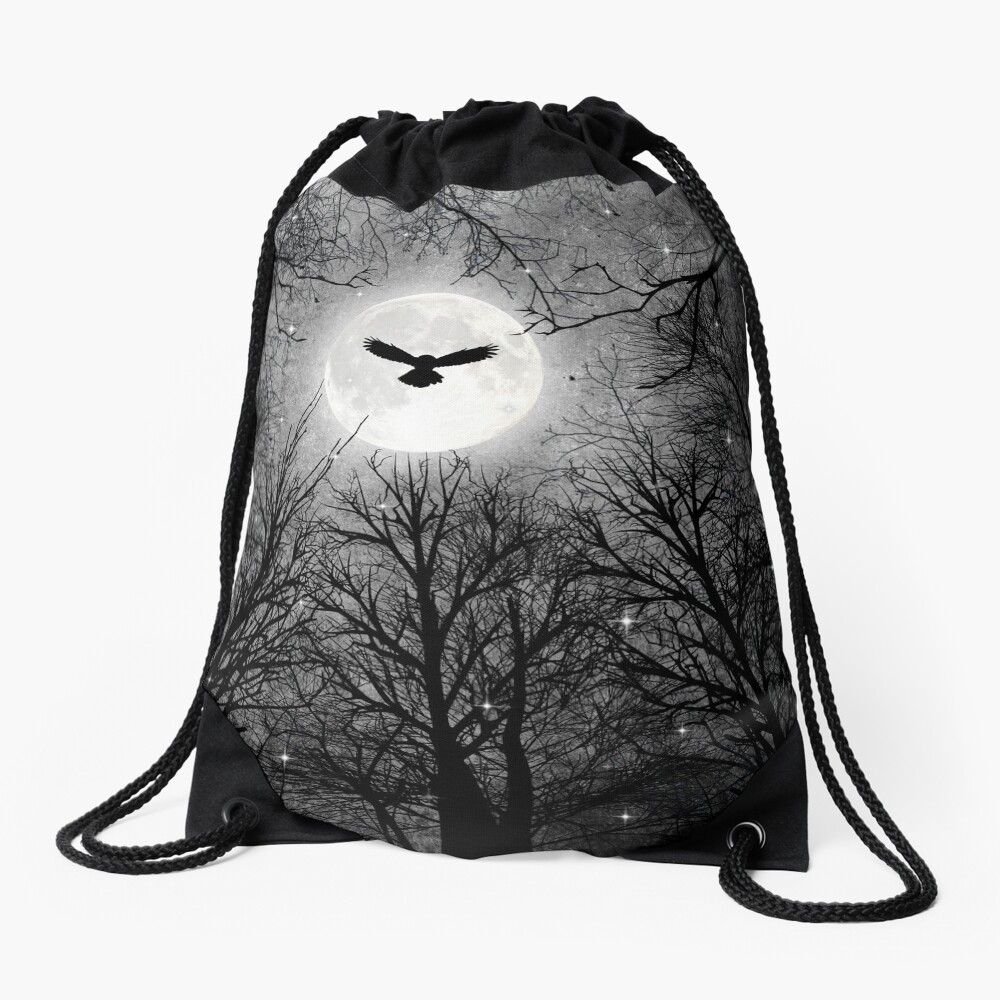 Wisdom Of The Night Drawstring Bag