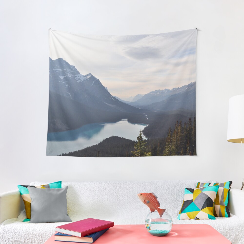 Mountain Lake Forest Dream Tapestry