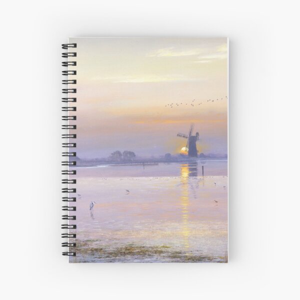 Setting Sun at Breydon Water Spiral Notebook