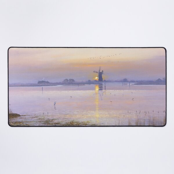 Setting Sun at Breydon Water Desk Mat
