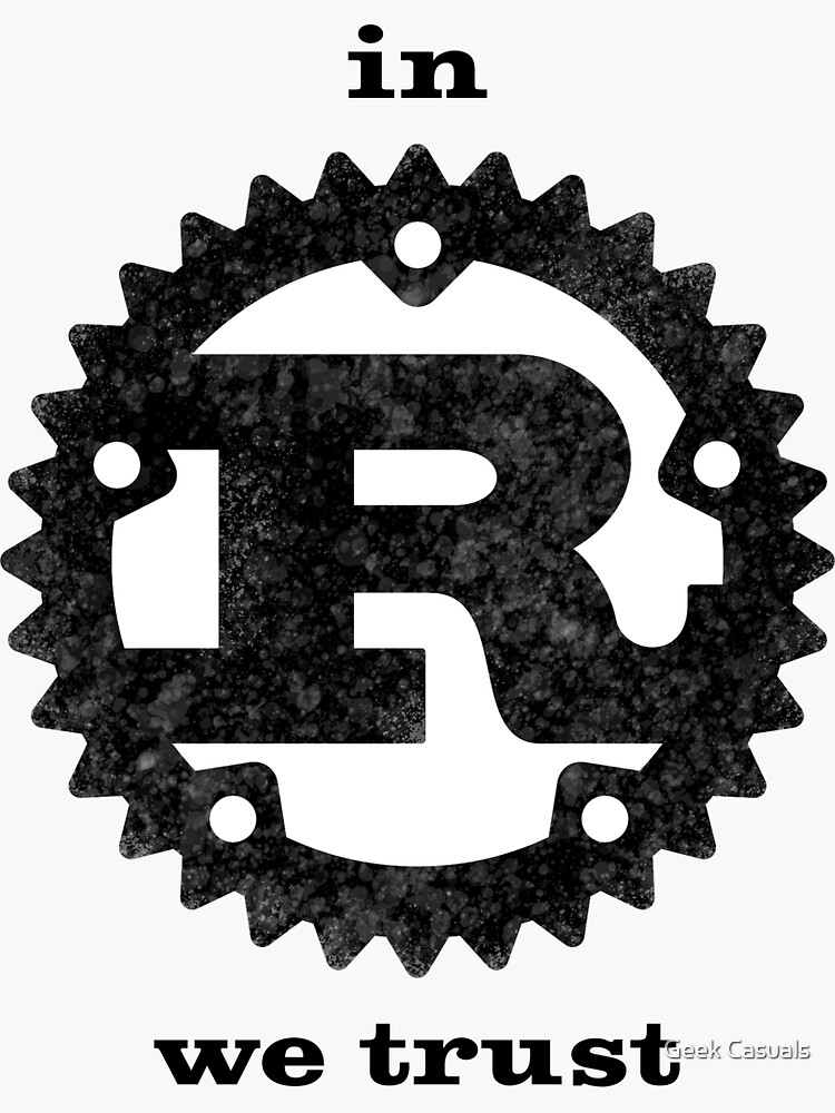 Thumbnail 3 of 3, Sticker, In Rust we trust designed and sold by geekcasuals.