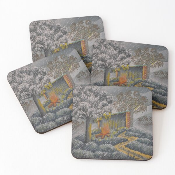 Item preview, The oak hut no. 8 - Secret garden - Gouache painting designed and sold by WanderingGraha.