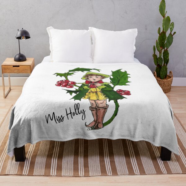 Item preview, Miss Holly Flower Girl Illustration designed and sold by creategoodluck.