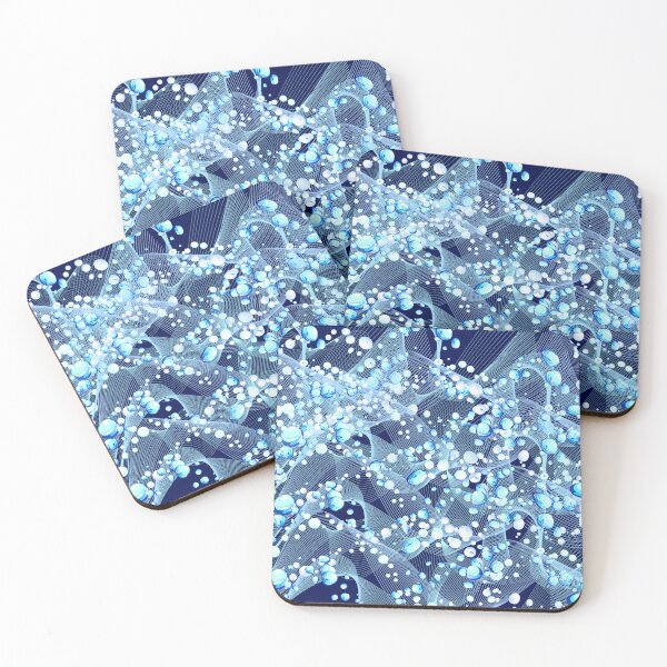 Item preview, Shiny Abstract Blue Flow Art designed and sold by chahakisha.