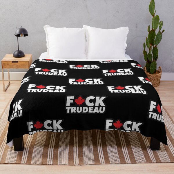 Item preview, Fck Justin Trudeau censored with red maple leaf flag Parody Meme canadian PM TrudeauMustGo Libcon C designed and sold by ThatByMattz.