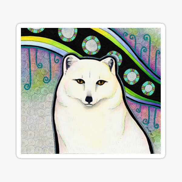 Arctic Fox as Animal Teacher Sticker