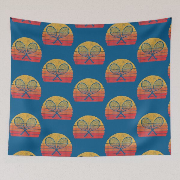 Item preview, Crossed Tennis Racquets Retro 80s Sun Vintage Graphic designed and sold by CVSportsh.