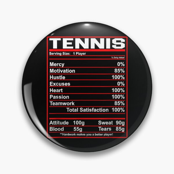Item preview, Funny Tennis Nutrition Facts designed and sold by CVSportsh.