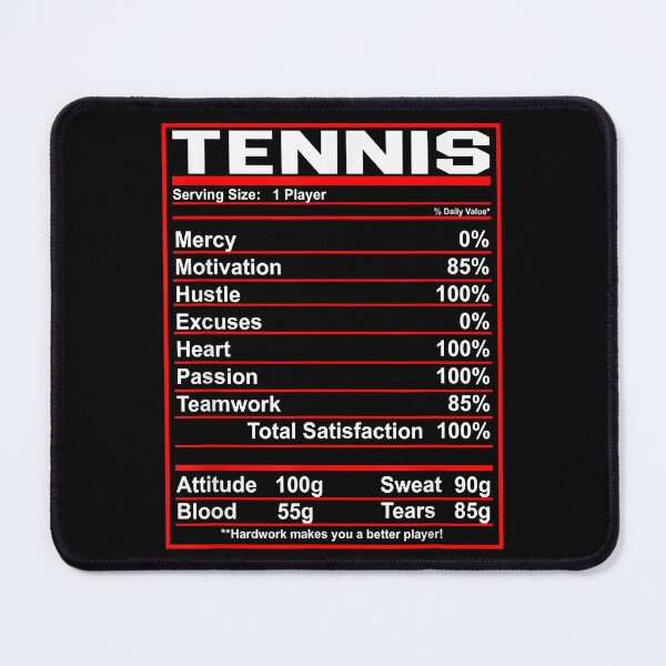 Item preview, Funny Tennis Nutrition Facts designed and sold by CVSportsh.