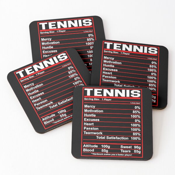 Item preview, Funny Tennis Nutrition Facts designed and sold by CVSportsh.