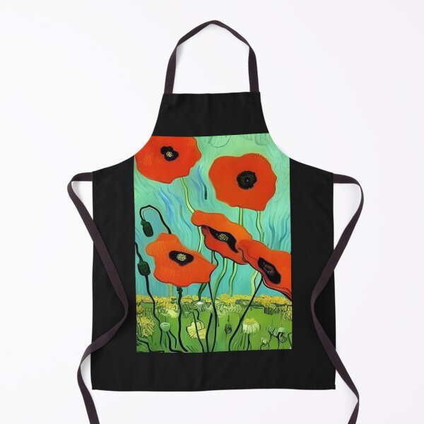 Item preview, POPPIES LIGHT BLUE SKY VAN GOGH STYLE designed and sold by sailorsam1805.