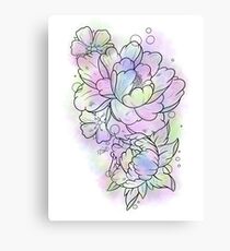 Watercolour Flowers Canvas Print