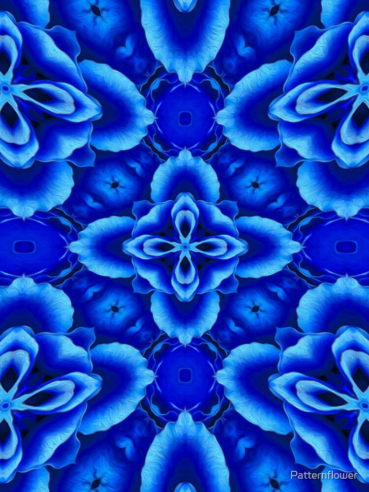 Thumbnail 4 of 4, iPhone Case, Unique Blue Rose Pattern designed and sold by Patternflower.