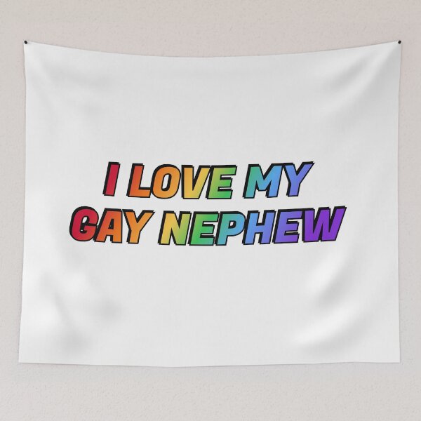 Item preview, I love my gay nephew - Pride rainbow colors designed and sold by Inspirationmotivation.