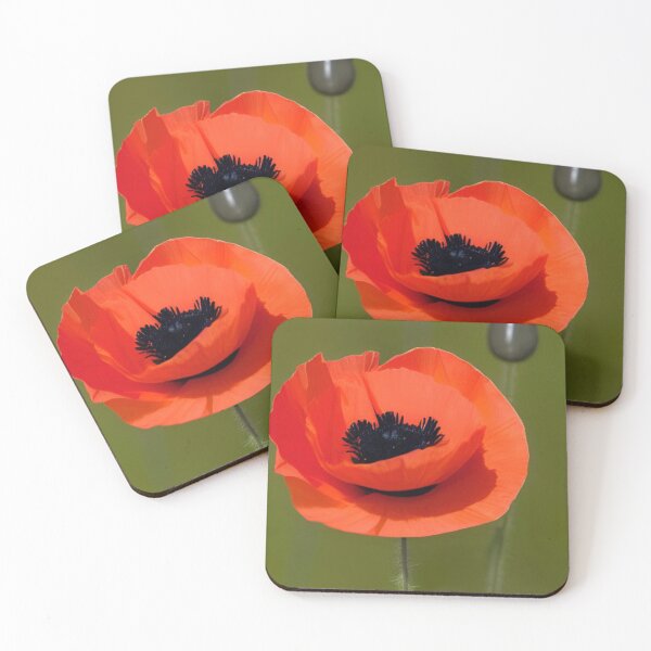 Item preview, SINGLE POPPY GREEN BACKGROUND designed and sold by sailorsam1805.