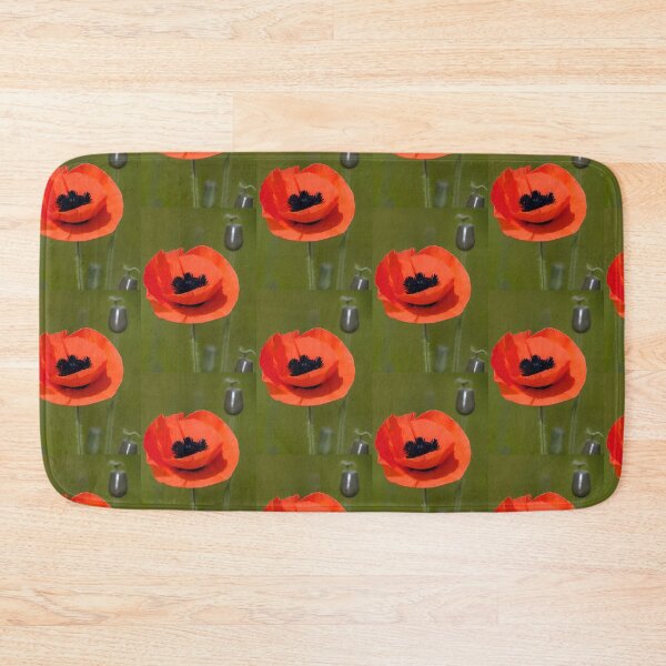 Item preview, SINGLE POPPY GREEN BACKGROUND designed and sold by sailorsam1805.