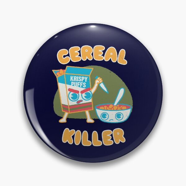 Item preview, Cereal Killer fun quirky kawaii cereal box and breakfast bowl, dad jokes puns designed and sold by WeirdPunderful.