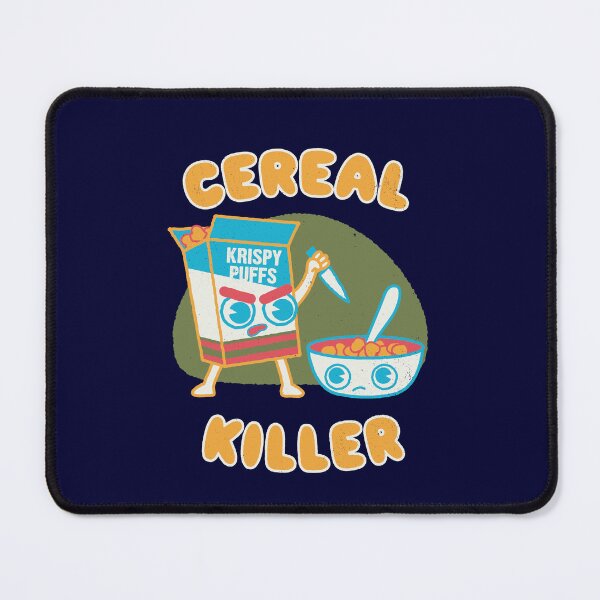 Item preview, Cereal Killer fun quirky kawaii cereal box and breakfast bowl, dad jokes puns designed and sold by WeirdPunderful.