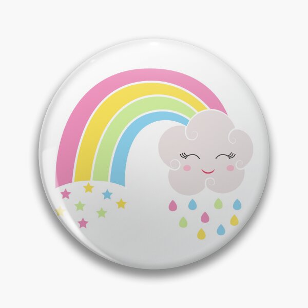Item preview, Kawaii Rainbow with Cloud - Cute Kawaii designed and sold by ReesDesigns.