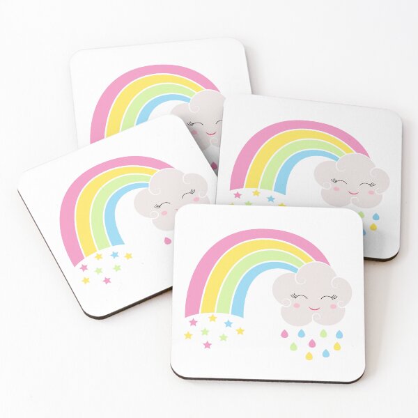 Item preview, Kawaii Rainbow with Cloud - Cute Kawaii designed and sold by ReesDesigns.