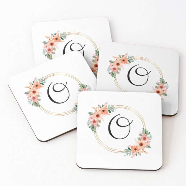 Item preview, Monogram Letter O | Coral Floral Design designed and sold by JustSeasons.