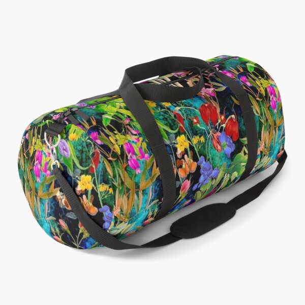 Item preview, Floral blooms and flowers exotic garden, roses and flowers, botanical pattern, flowers illustration, plants pattern, black green floral designed and sold by ZeinabTaha.