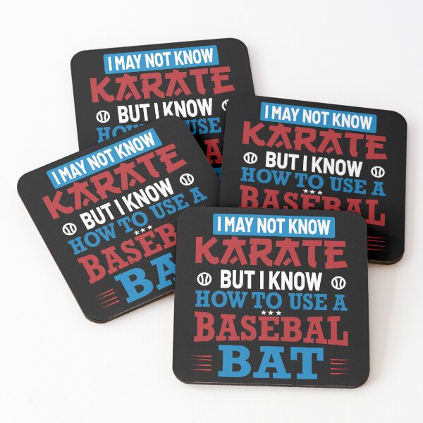 Item preview, I may not know karate but i know how to use a baseball bat funny baseball  designed and sold by Mansn.