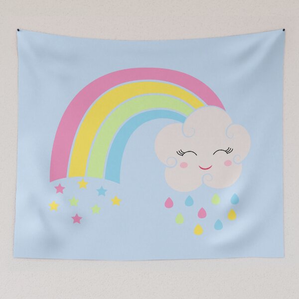 Item preview, Kawaii Rainbow with Cloud - Cute Kawaii designed and sold by ReesDesigns.