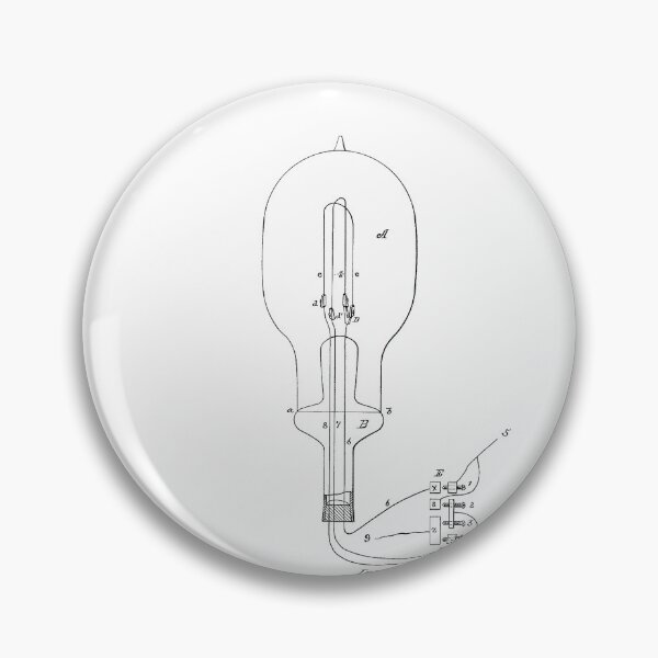 Item preview, Electric Bulb Patent - T. A. Edison - August 22, 1882 - Black Version designed and sold by Aliasandco.