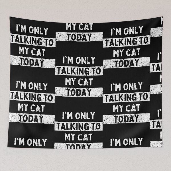Aperçu de l'œuvre Je ne parle qu'à mon chat aujourd'hui Funny Cat Owner & Lover créée et vendue par Trankix.