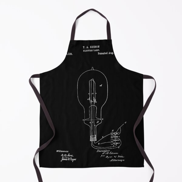 Item preview, Electric Bulb Patent - T. A. Edison - August 22, 1882 - White Version designed and sold by Aliasandco.