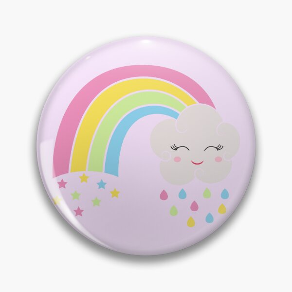 Item preview, Kawaii Rainbow with Cloud - Cute Kawaii designed and sold by ReesDesigns.