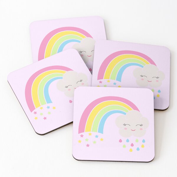 Item preview, Kawaii Rainbow with Cloud - Cute Kawaii designed and sold by ReesDesigns.