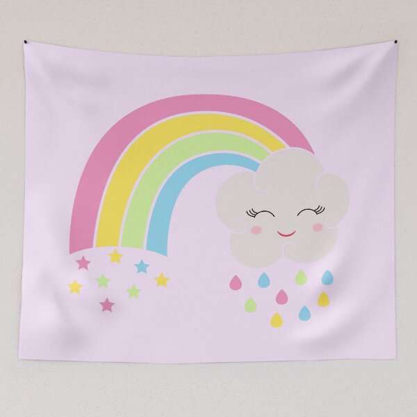 Item preview, Kawaii Rainbow with Cloud - Cute Kawaii designed and sold by ReesDesigns.